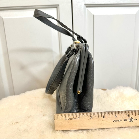 Vintage Merit New York Leather Gray Bag - Picture 4 of 16